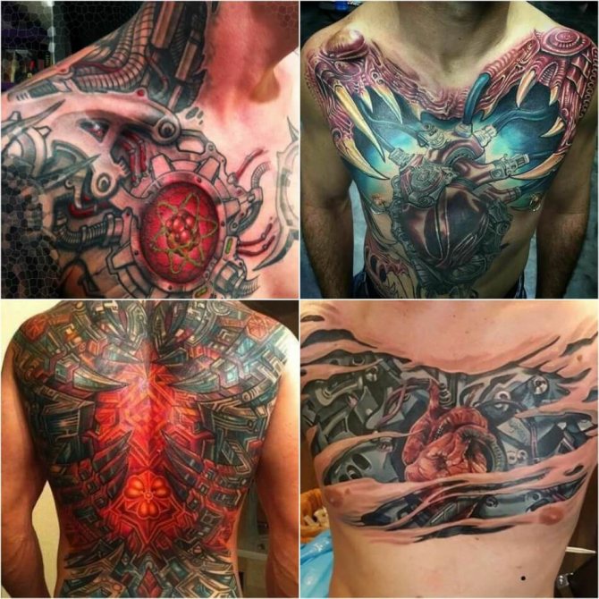 Tattoo Biomechanics - Cyberpunk Tattoo - Biomechanics Tattoo - Men's Biomechanics Tattoo