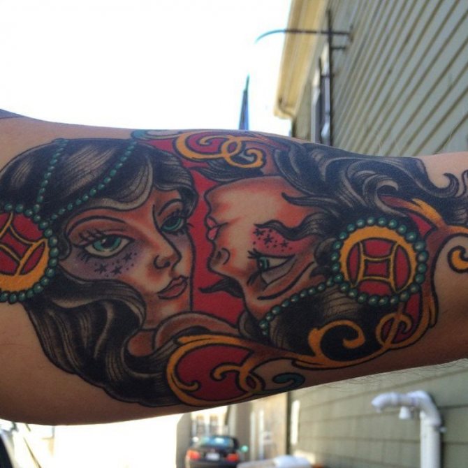 tetoválás Gemini állatövi jegy vázlatok