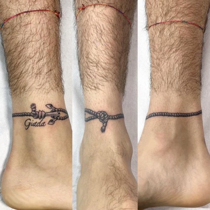 tetovací náramek na kotník