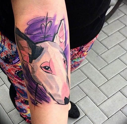 Tatouage Bull Terrier : vignette, signification, photo