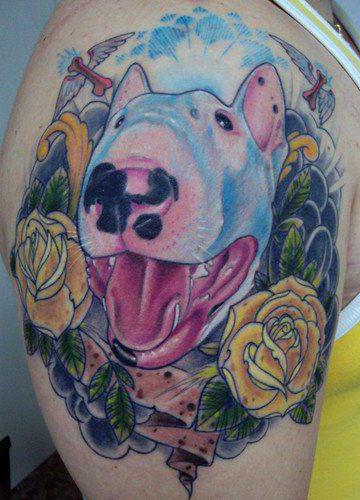 tatouage de bull terrier