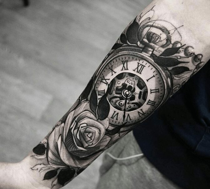 Photo de l'horloge tatouée