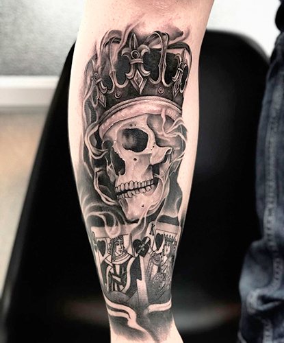 Tattoo skull. What it means for men, girls, sketches on the hand, arm, shoulder, forearm
