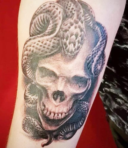 Tattoo skull. What it means for men, girls, sketches on the hand, arm, shoulder, forearm
