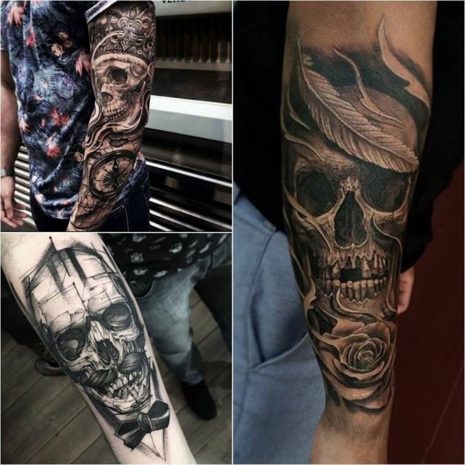 Tatouage crâne - Tatouage de crâne pour les hommes - Tatouage de crâne masculin