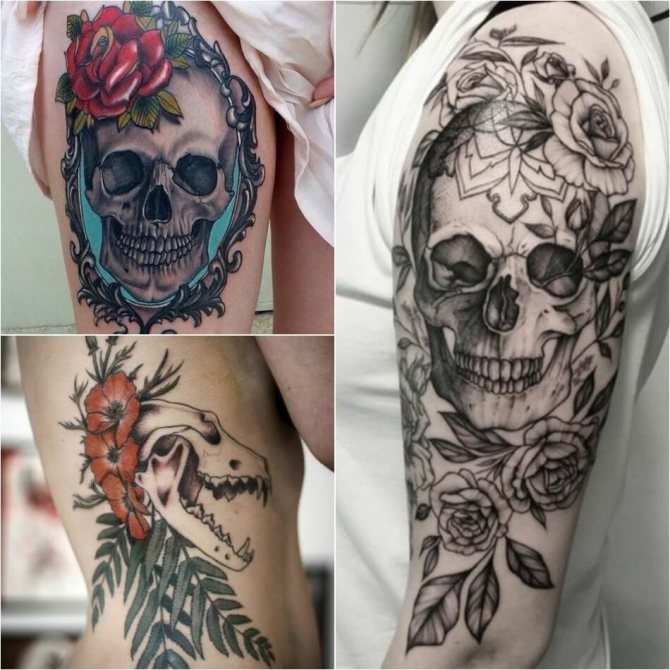 Crâne de tatouage - Crâne de tatouage féminin - Crâne de tatouage pour les femmes