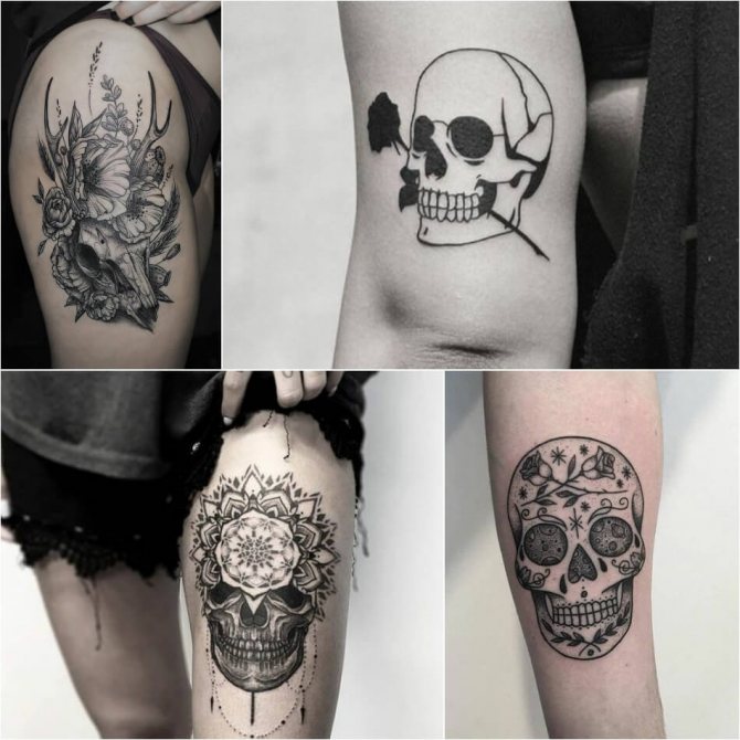 Tatouage crâne - Tatouage crâne féminin - Tatouage crâne pour femmes