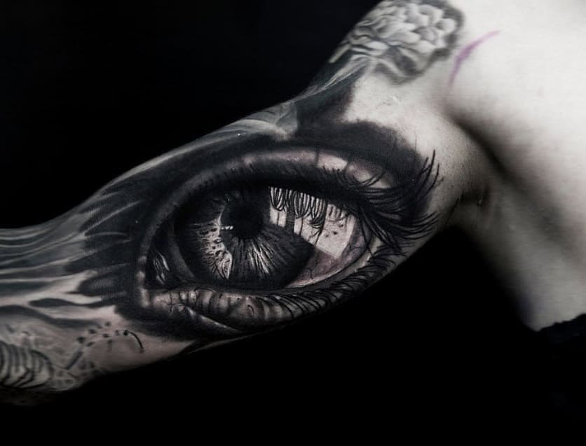 black eye tattoo