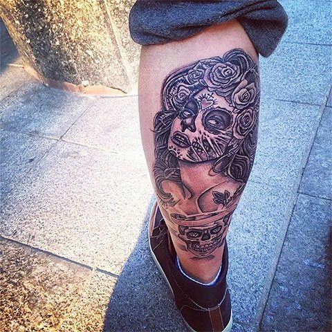 Τατουάζ μοσχαριού chicano