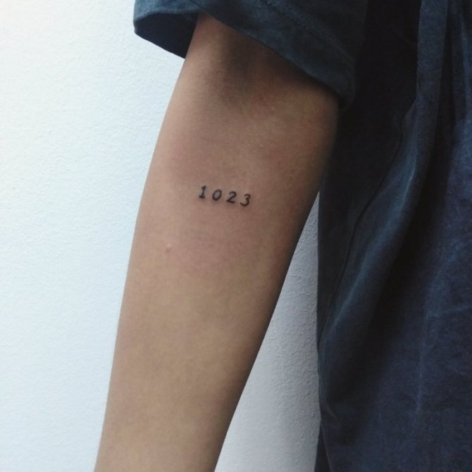 tattoo numbers