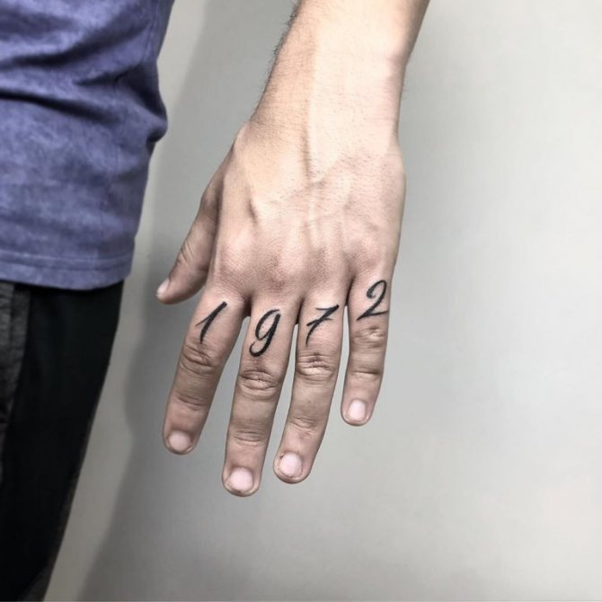 tattoo numbers