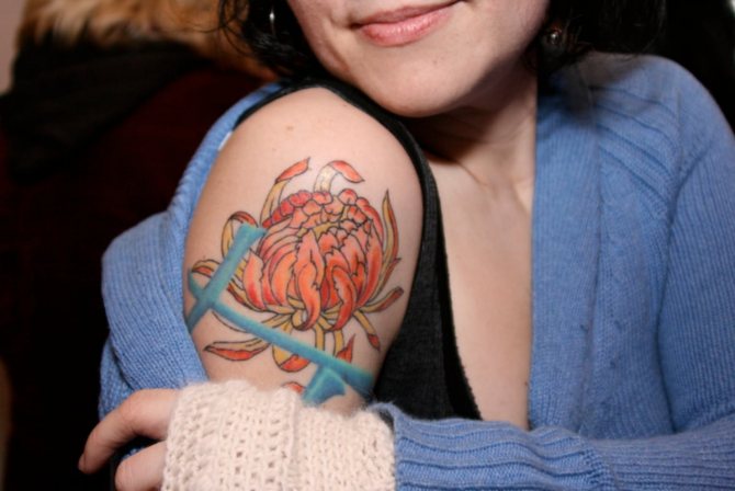 Lotusblumen-Tattoo