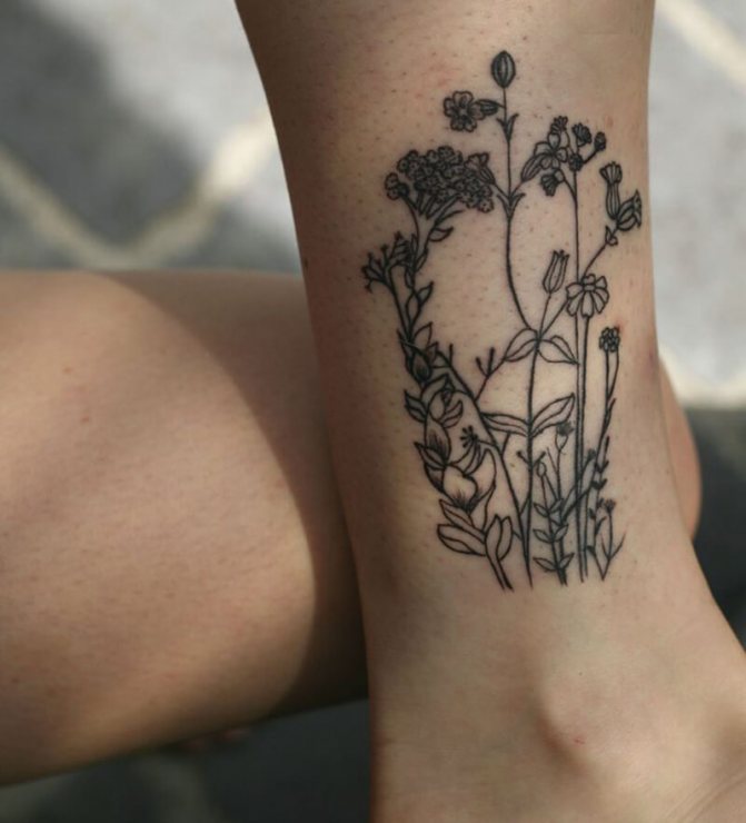 Signification du tatouage de fleurs - Tatouage de fleurs - Tatouage de fleurs sur ma jambe