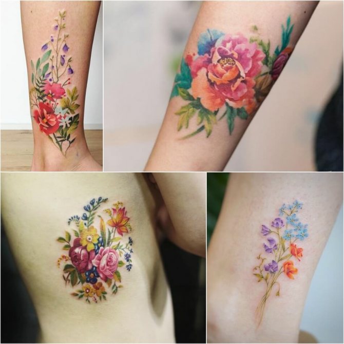 Signification des fleurs dans les tatouages - Tatouage de fleurs - Tatouage de fleurs sauvages