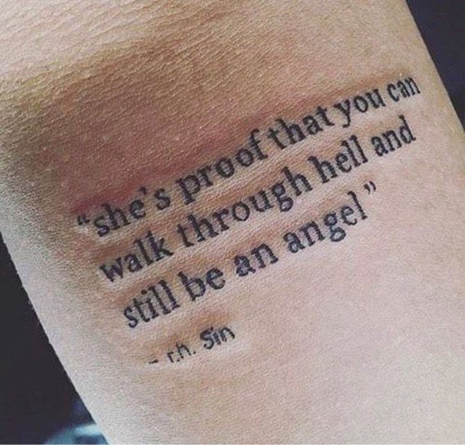 Tattoo Du kan være en engel, selv efter at have været igennem helvede