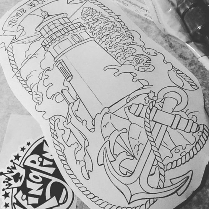 Tatouage d'une ancre