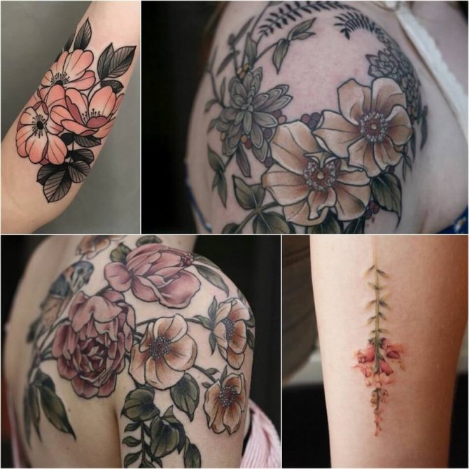 Tatouage pour les filles - tatouage fleurs pour les filles - Tatouage fleurs pour les filles