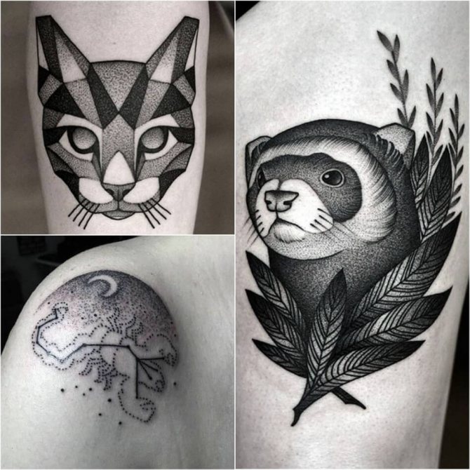 Tatouage pour les filles - Tatouage Dotwork pour les filles