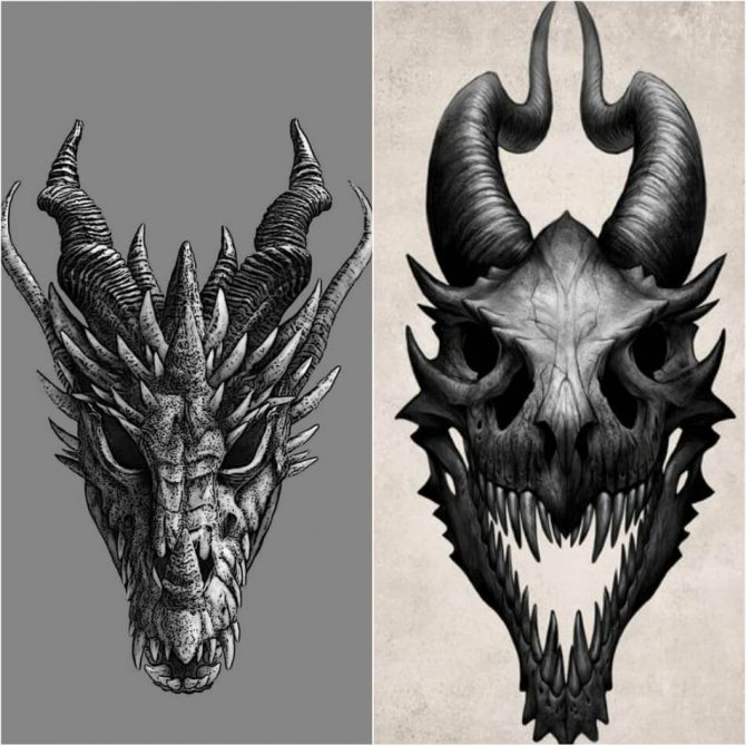 Tattoo Dragon - Tatouage de dragon - Croquis de tatouage de dragon - Idées de tatouage de dragon