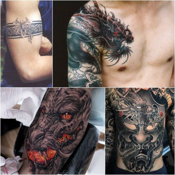Tatouage de dragon - Tatouage de dragon - Tatouage de dragon pour homme - Tatouage de dragon pour homme