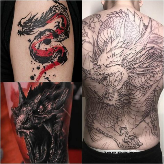 Tattoo Dragon - Tatouage de dragon - Tatouage de dragon pour homme - Tatouage de dragon pour homme