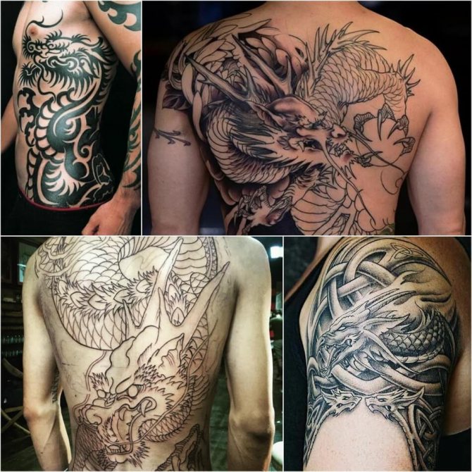 Tattoo Dragon - Tatouage de dragon - Tatouage de dragon pour homme - Tatouage de dragon pour homme