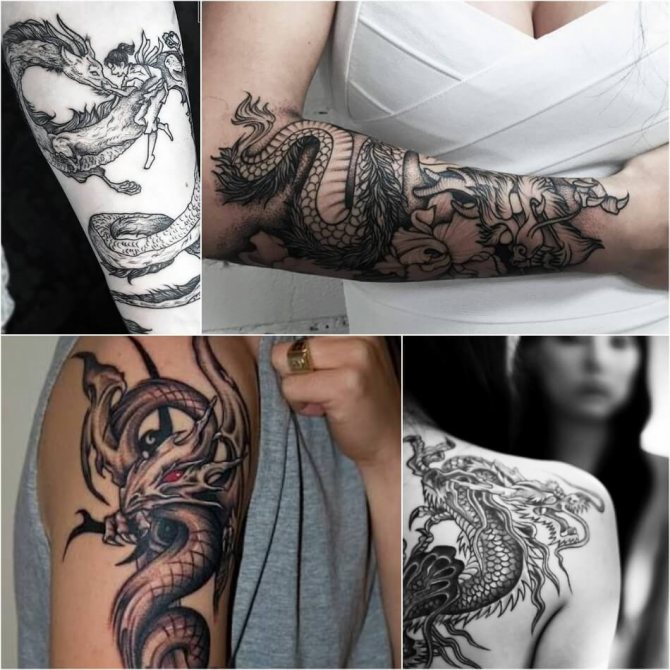 Tatouage de dragon - Tatouage de dragon - Tatouage de dragon pour les filles