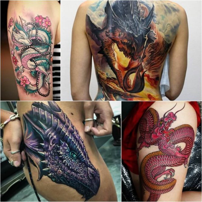 Tatouage de dragon - Tatouage de dragon - Tatouage de dragon féminin - Tatouage de dragon pour filles