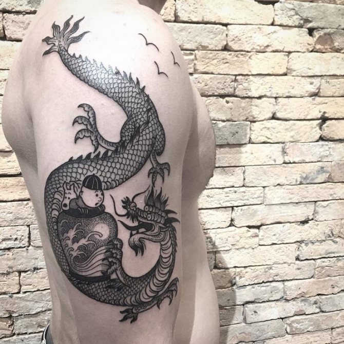Tatouage d'un dragon