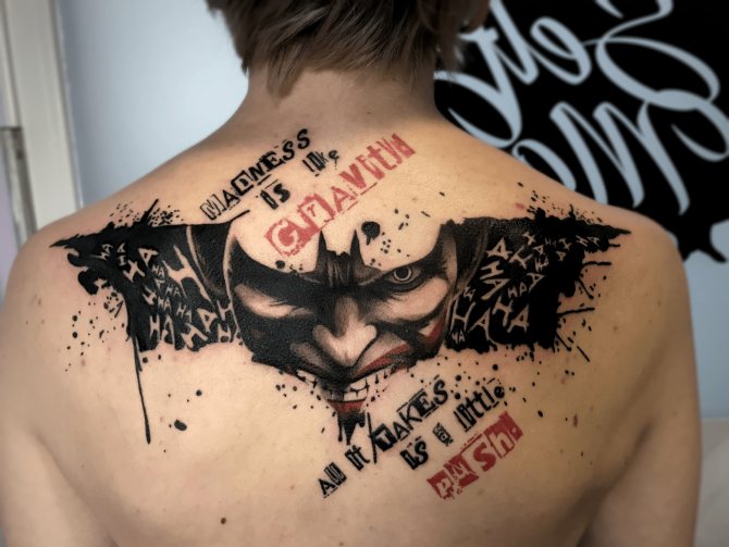 Tattoo Joker on Back