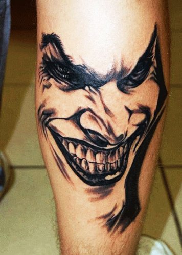 Tattoo Joker on his arm, forearm, leg. Sketches, photo, meaning