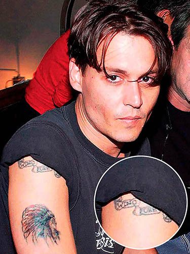 Tatuaje de Johnny Depp. Fotos en su brazo, espalda, mano
