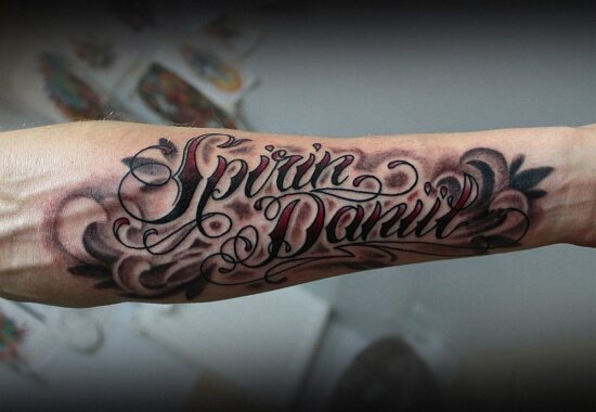 Tetovací náčrtky předloktí Muž Černá a bílá