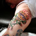 Tattoo torch on hand