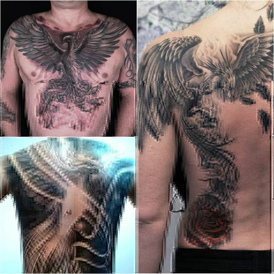 Tattoo Phoenix - Male Phoenix Tattoo - Tattoo of Phoenix for Male