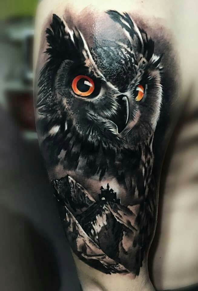 tatouage aigle hibou