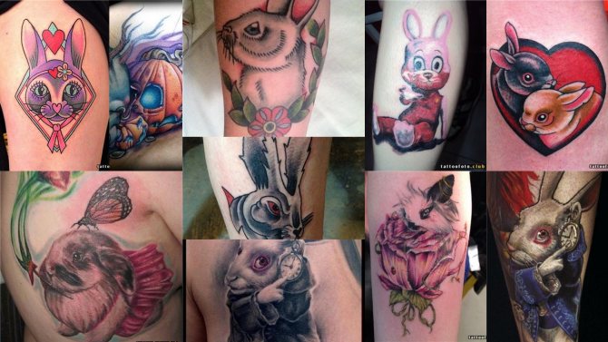 Φωτογραφία τατουάζ με κουνέλι