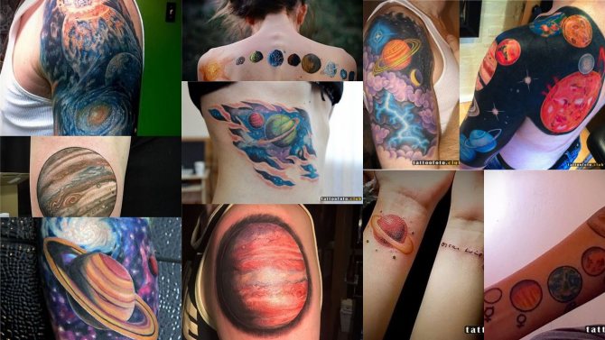 tattoo bilder von planeten