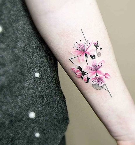 Vytetujte si na ruku geometrii. Náčrtky pro dívky, muže, barevné, černobílé