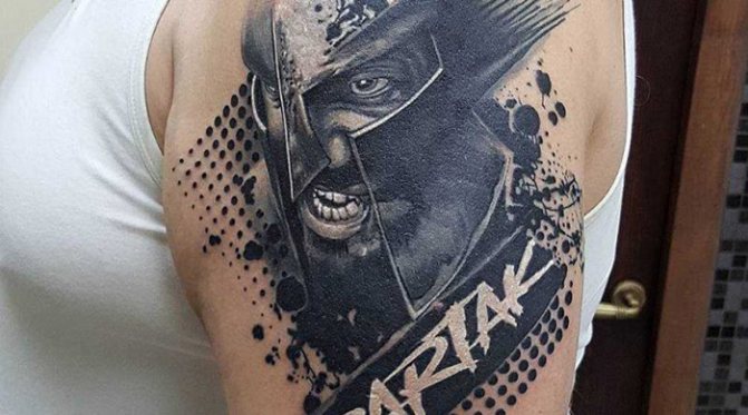 Tetování gladiátora na rameni. Význam, obrázky, náčrty