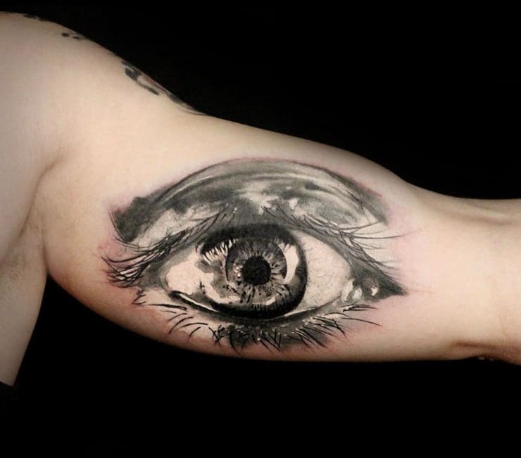 Tattoo eye ideas and sketches in photos