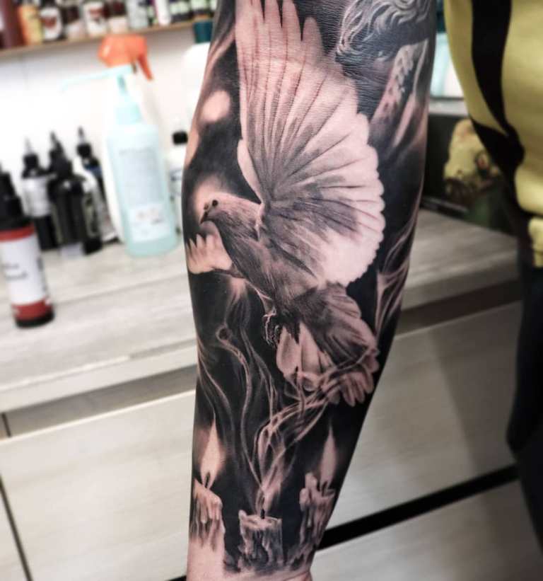 signification du tatouage du pigeon