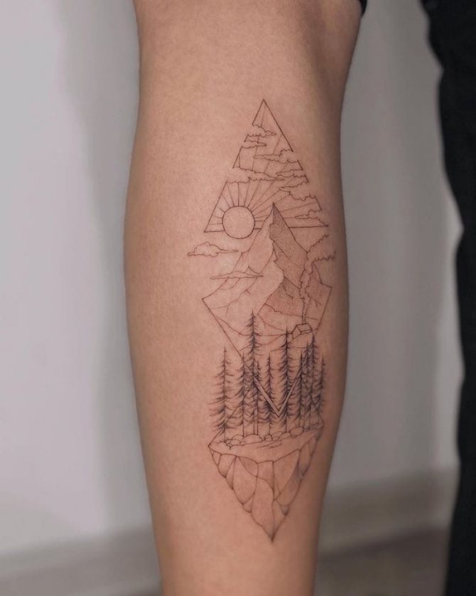 tatuaggio montagna kazbek