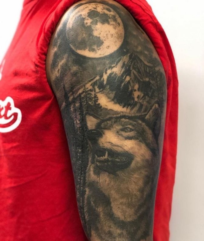 山の刺青スケッチ