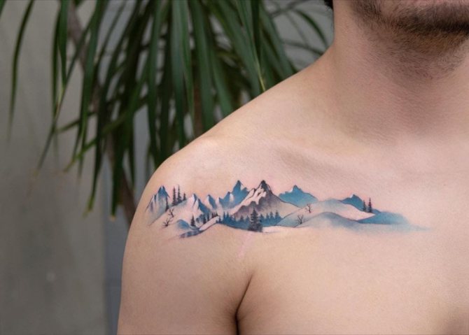 tatuaggio monti significato per gli uomini