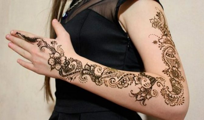 Tatuointi henna (mehendi) käteen - helppoa, pieniä kuvia. Kuinka kauan tatuointi kestää. Hinta. Kuva
