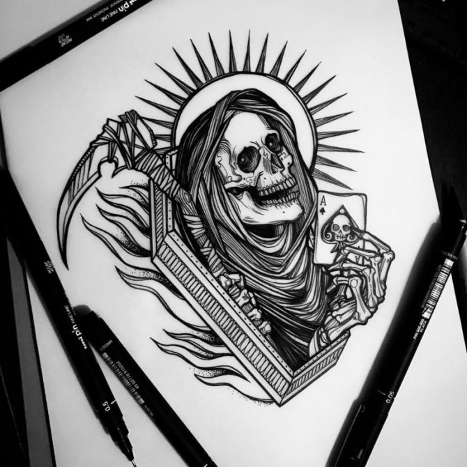 татуировка, която си играе със смъртта