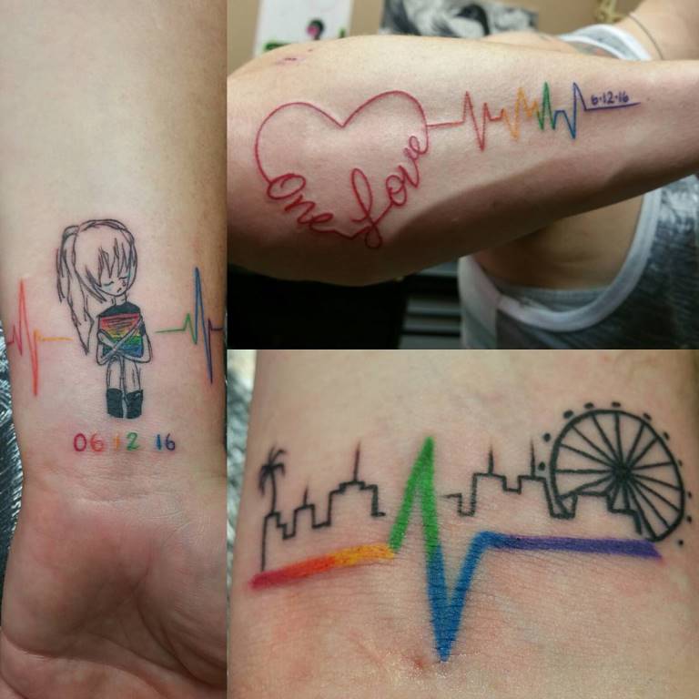 tätoveeringu pulss tema käel