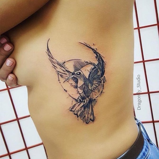 tatouage de colibri