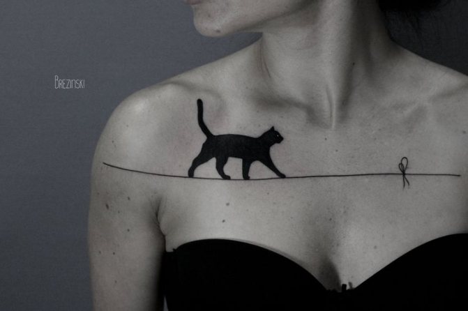 Dessin de tatouage de chat